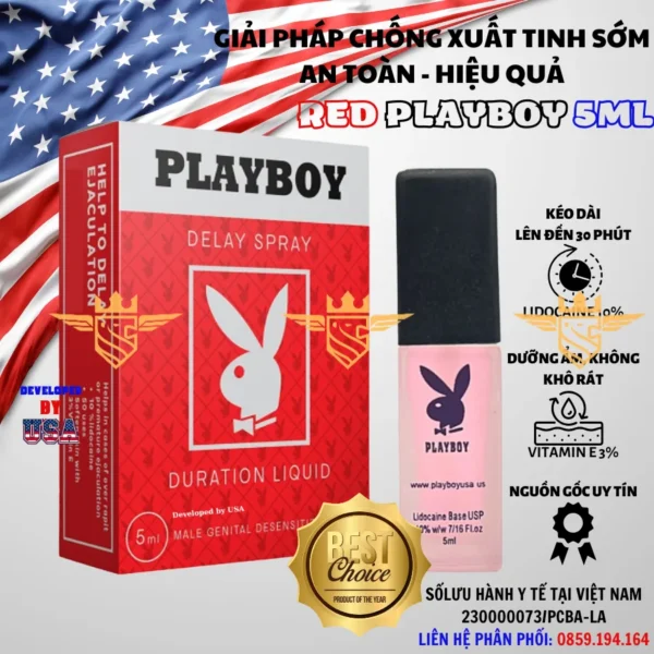 Chai xịt Playboy Đỏ Mỹ 5ml