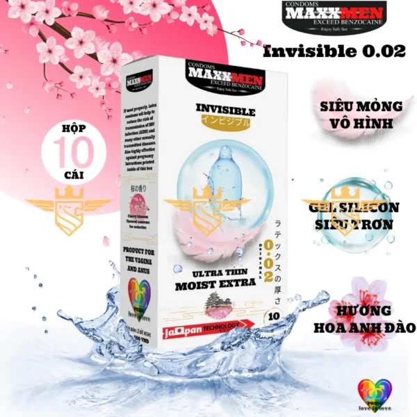 BCS Maxman Invisible 002 hộp 10 cái