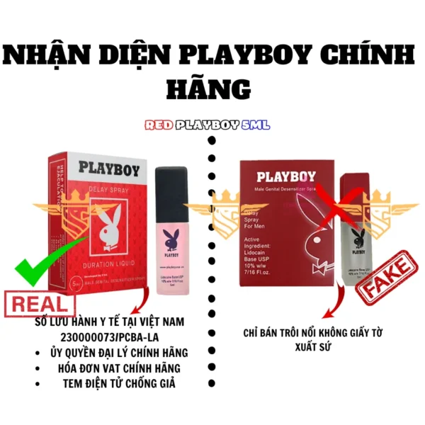 Chai xịt Playboy Đỏ Mỹ 5ml - Hình ảnh 4