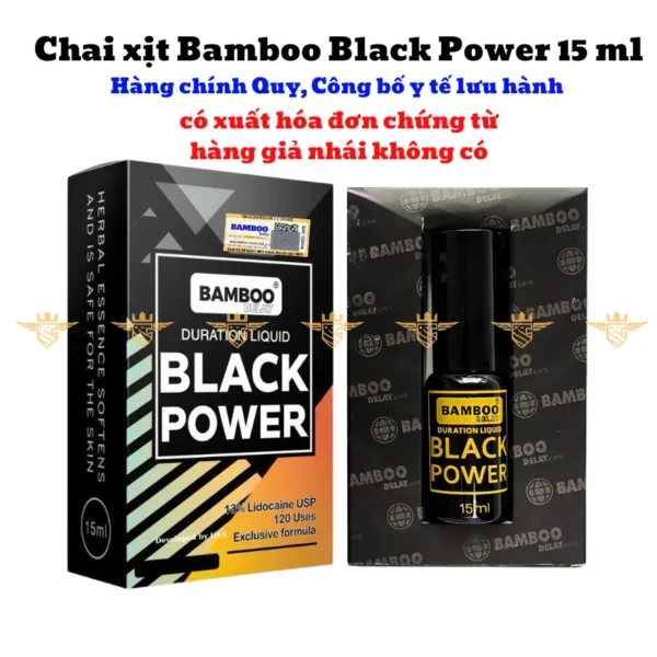 Chai xịt Mỹ Bamboo Delay Black Power Chai 15ml - Hình ảnh 7