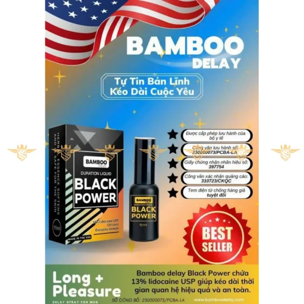 Chai xịt Mỹ Bamboo Delay Black Power Chai 15ml - Hình ảnh 9